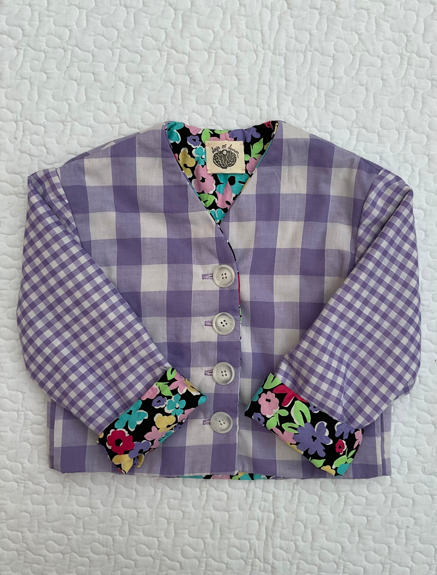 ‘Edie’ reversible gingham jacket