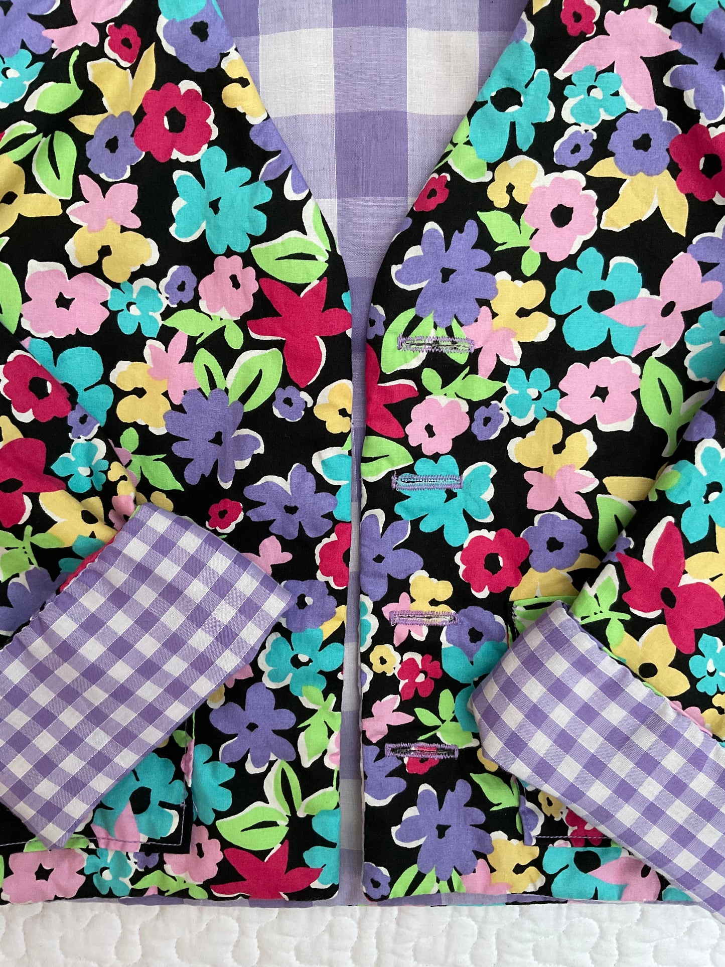 ‘Edie’ reversible gingham jacket