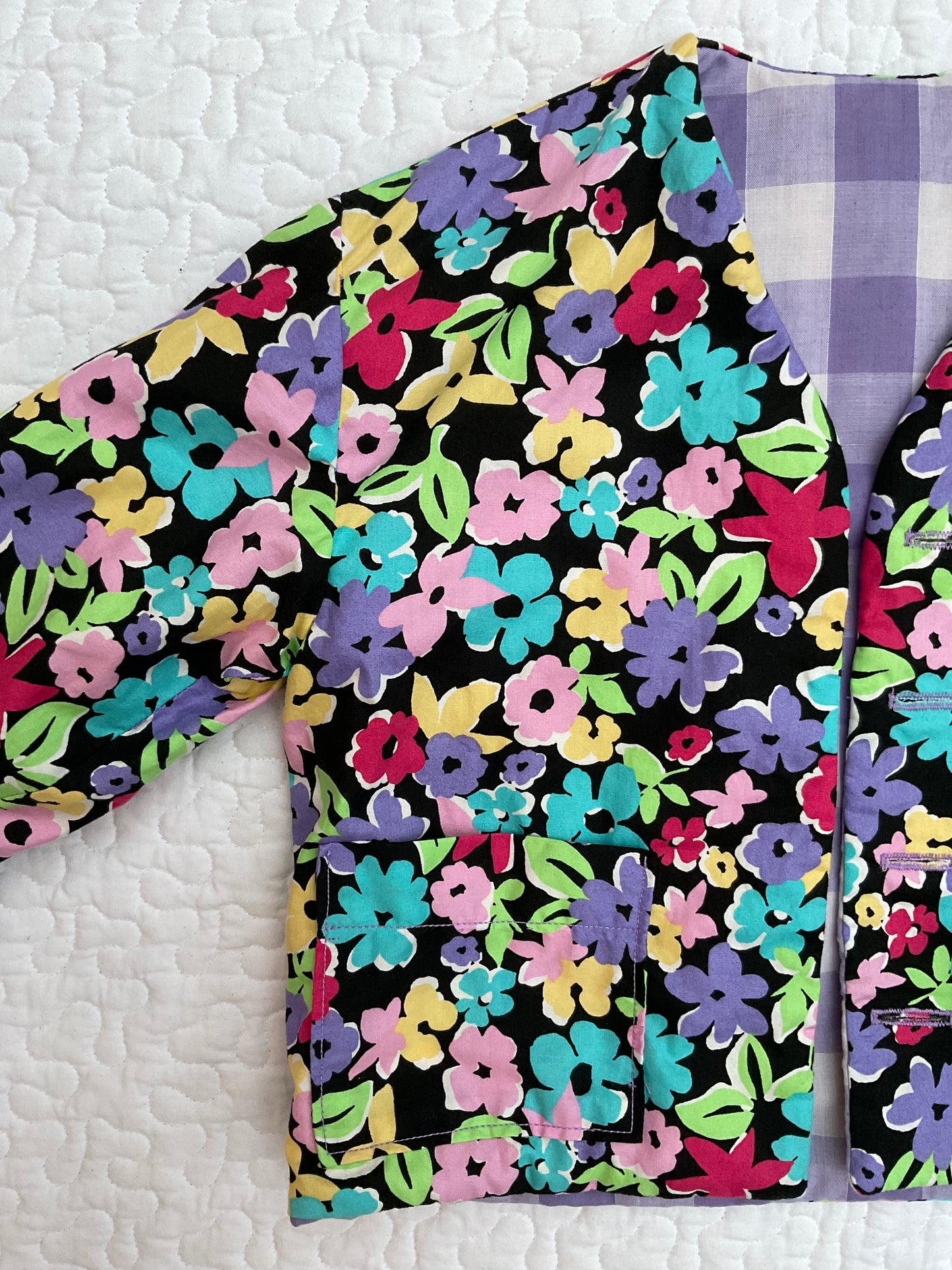 ‘Edie’ reversible gingham jacket