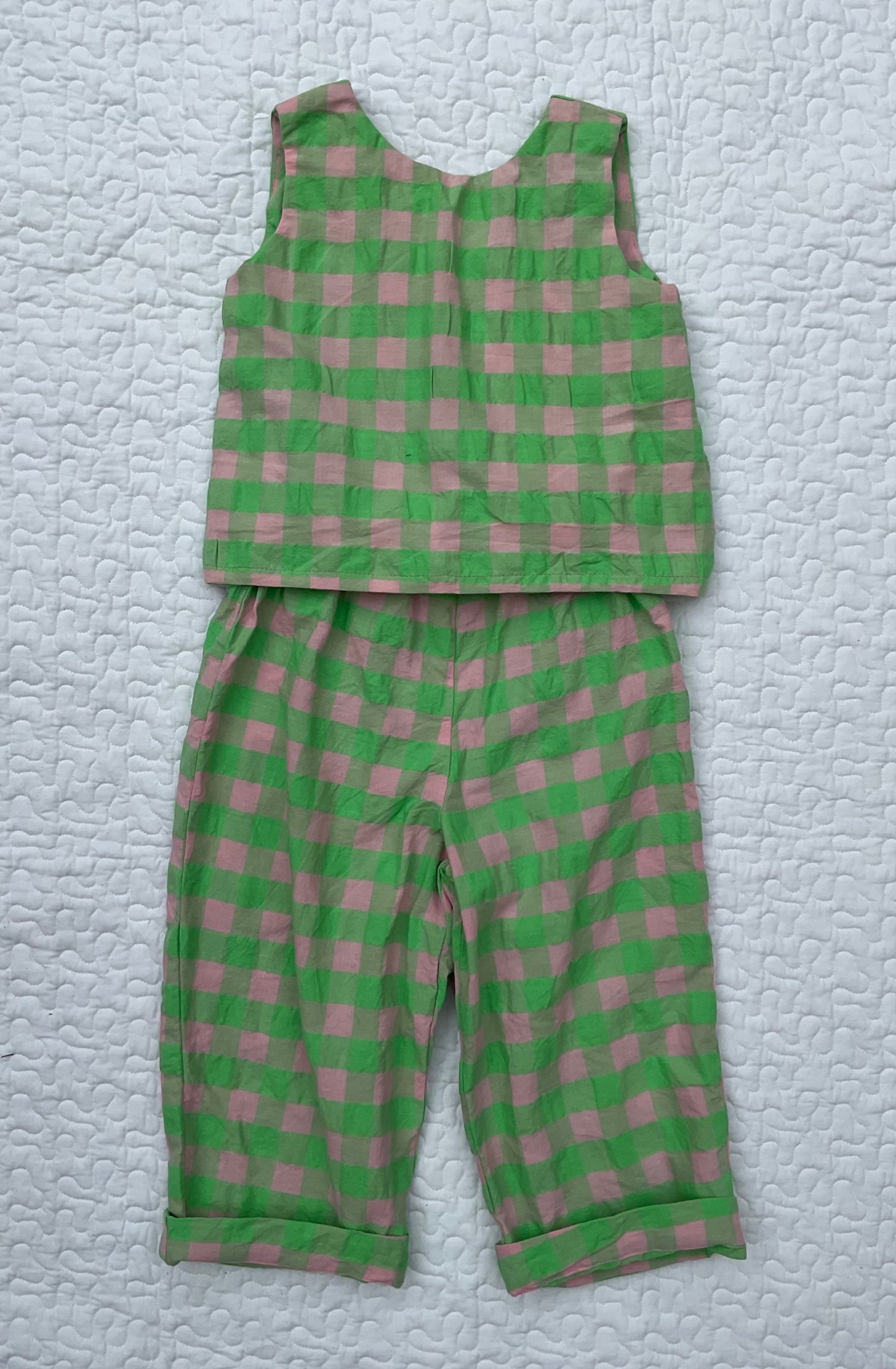‘Letty & Len’ gingham co-ord set