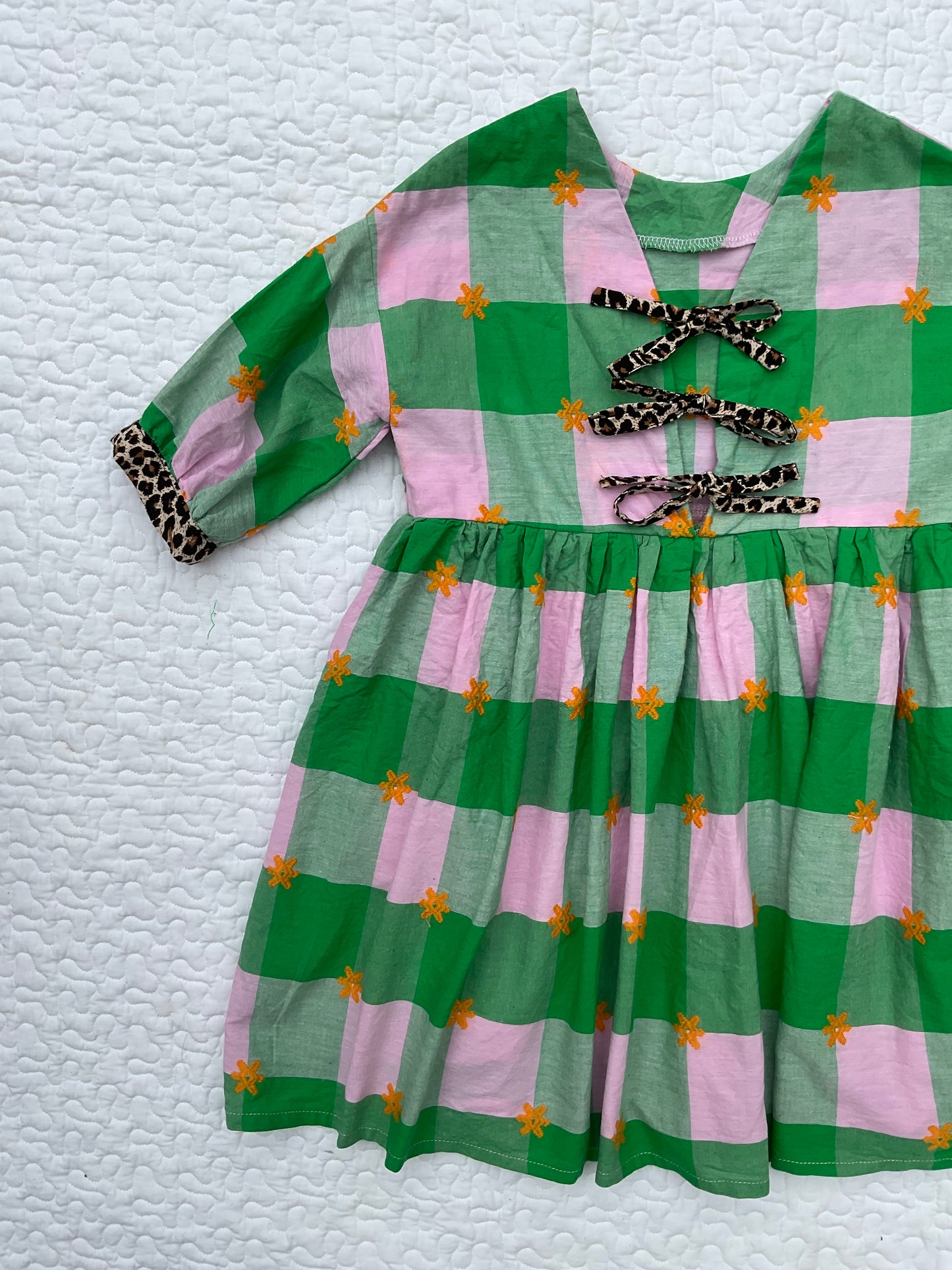 ‘Jools’ check smock dress