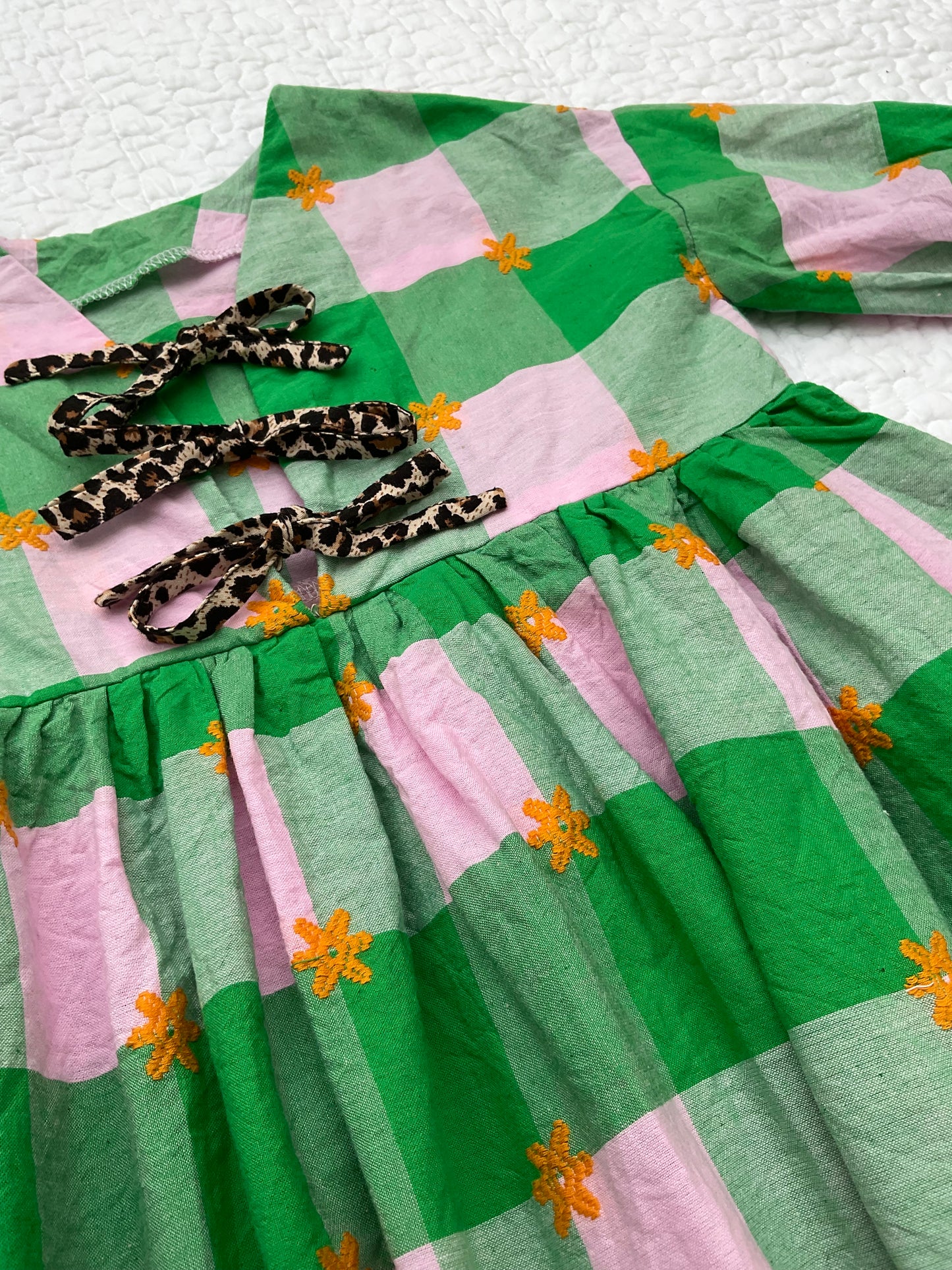‘Jools’ check smock dress