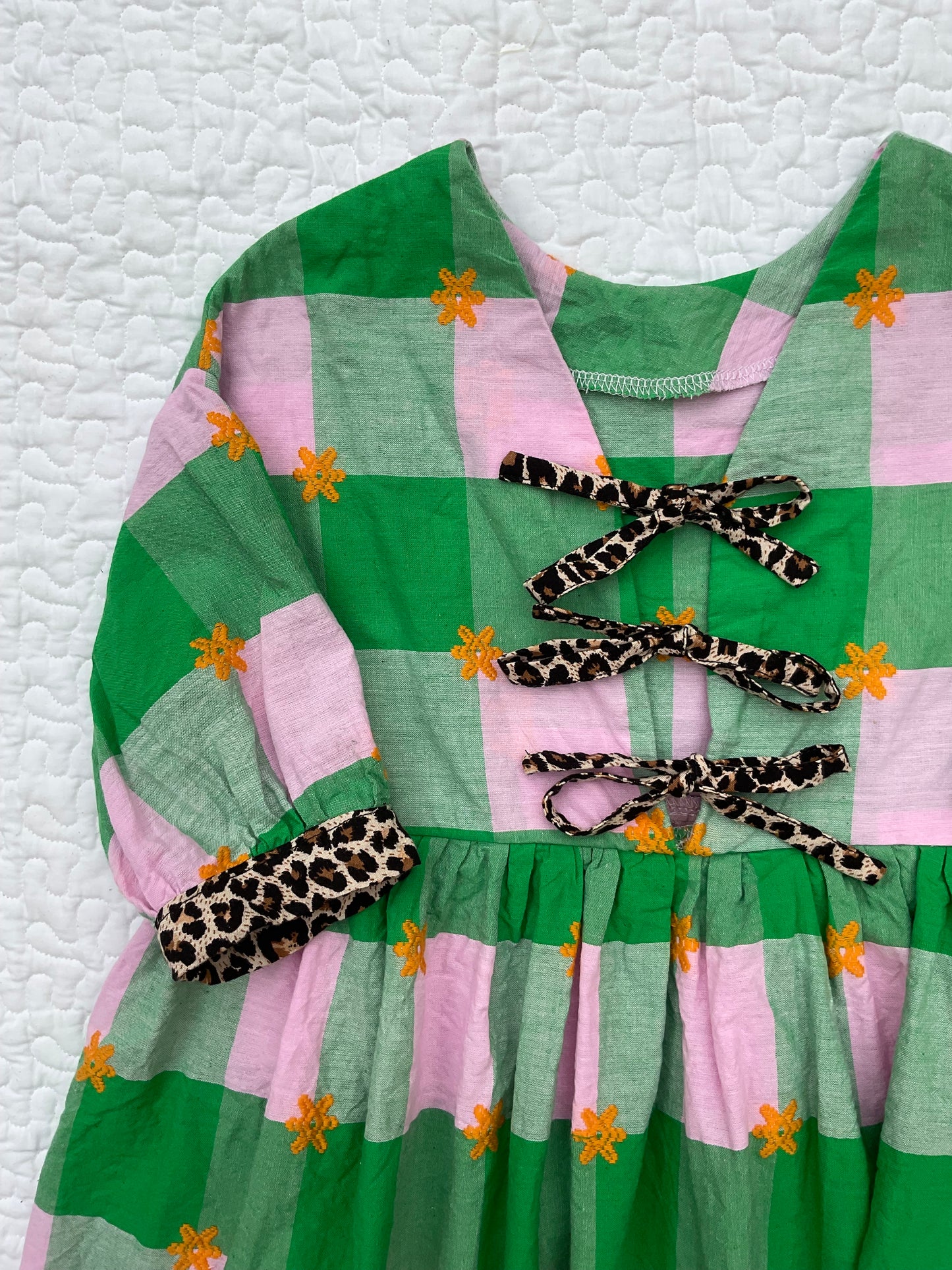‘Jools’ check smock dress