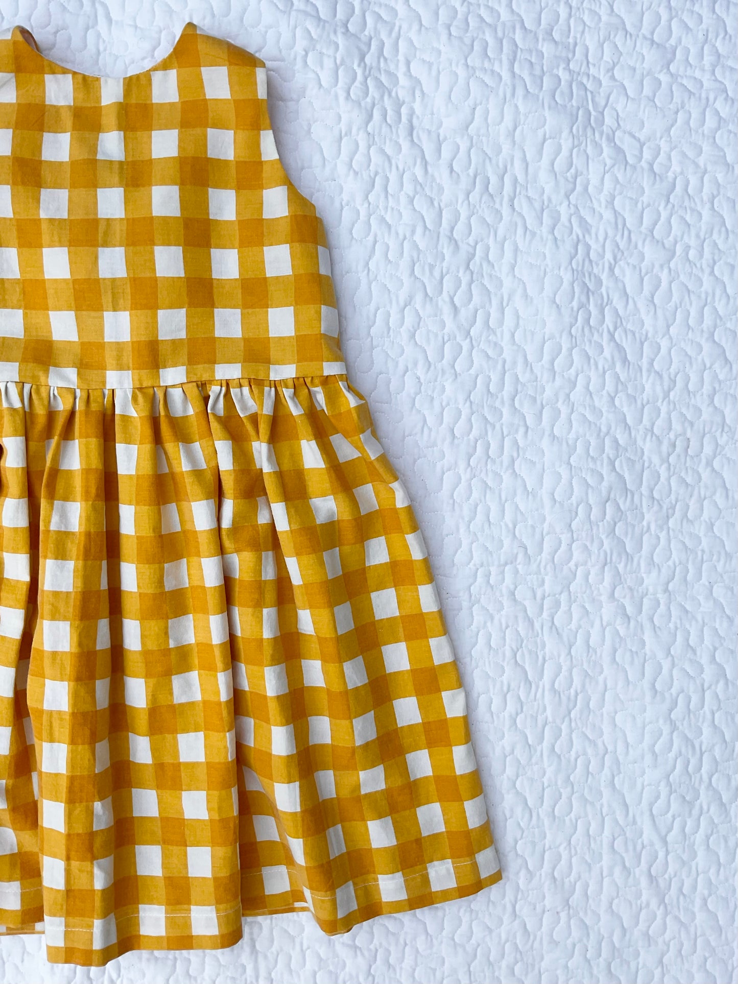 ‘Jools’ sleeveless gingham smock dress