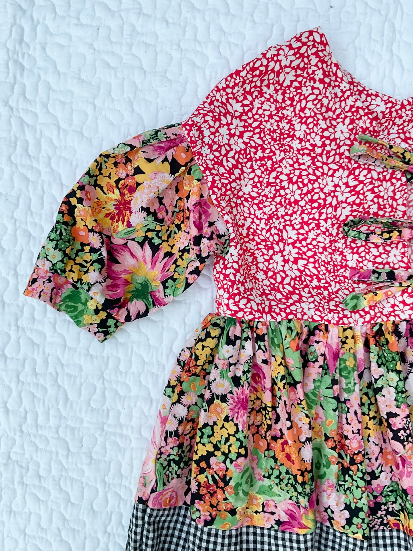 ‘Jools’ patchwork smock dress