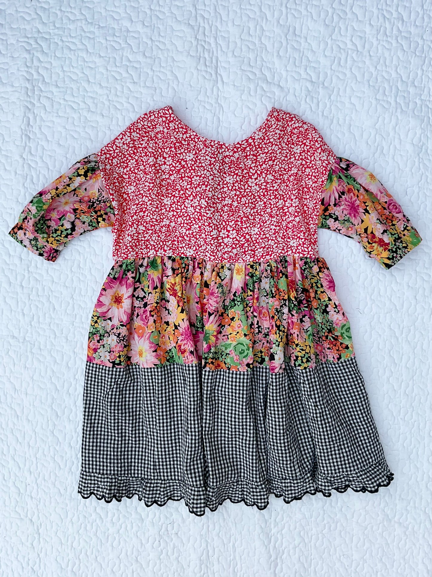‘Jools’ patchwork smock dress