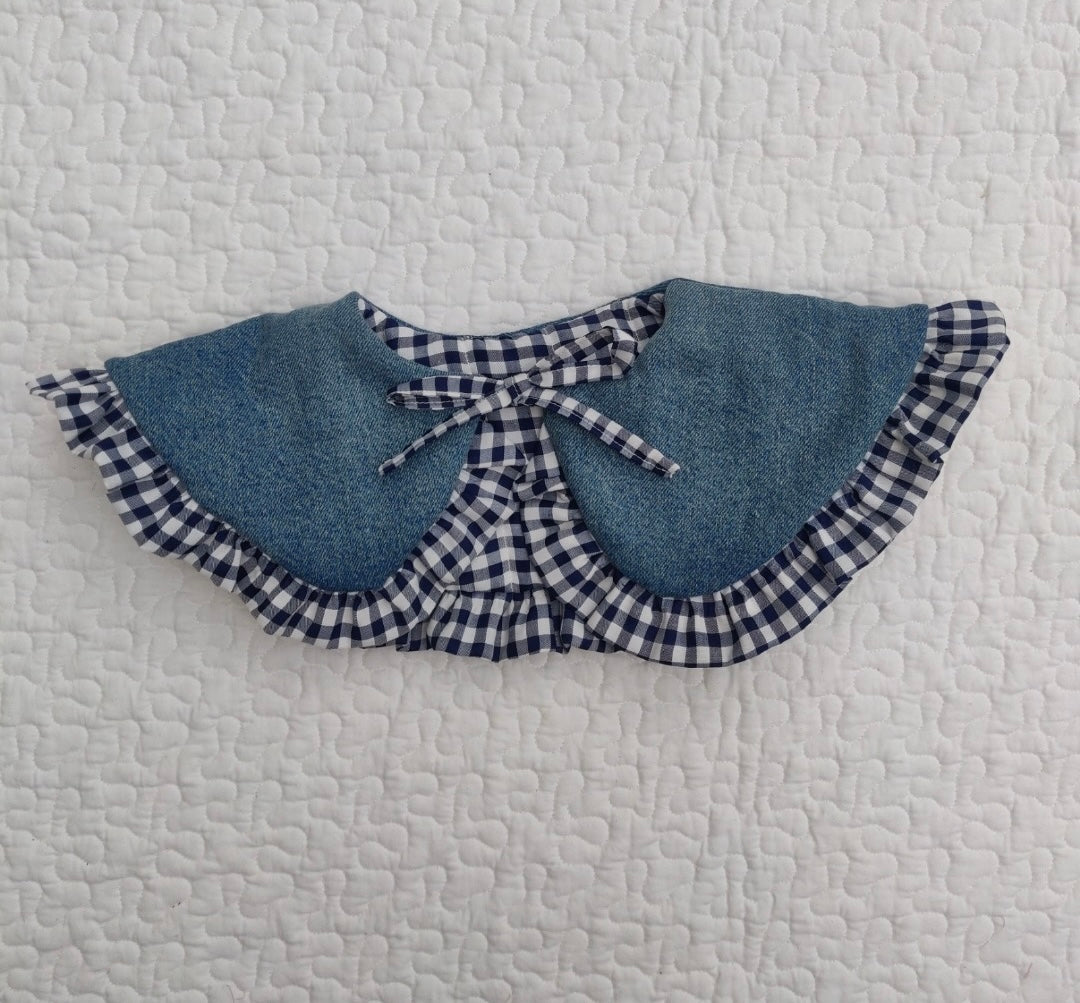 ‘Mabel’ quilted collar with tie