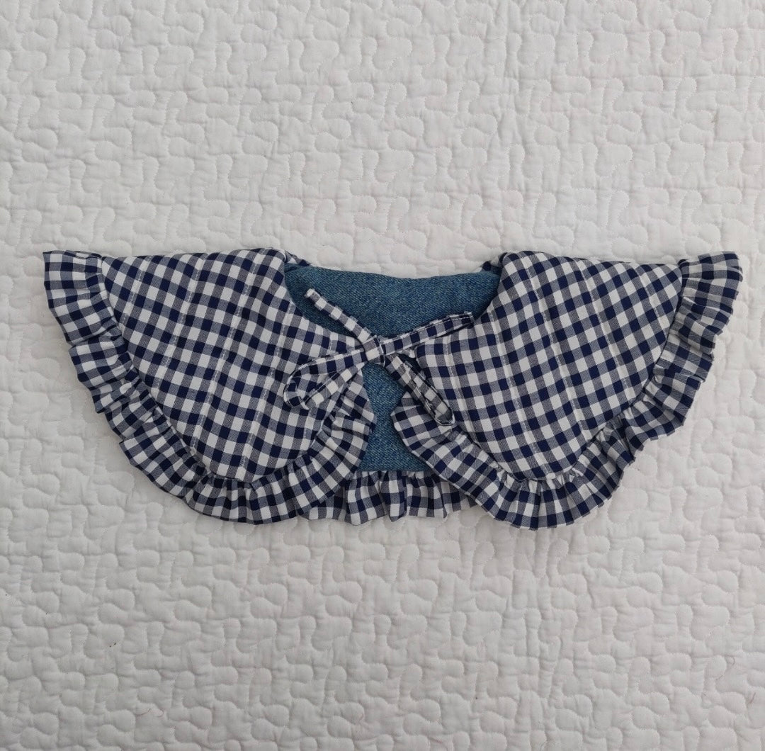 ‘Mabel’ quilted collar with tie
