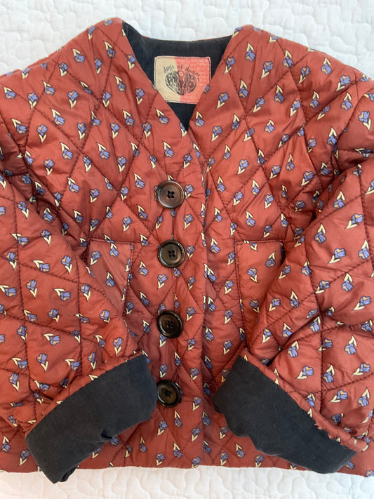 ‘Edie’ reversible floral puffer jacket