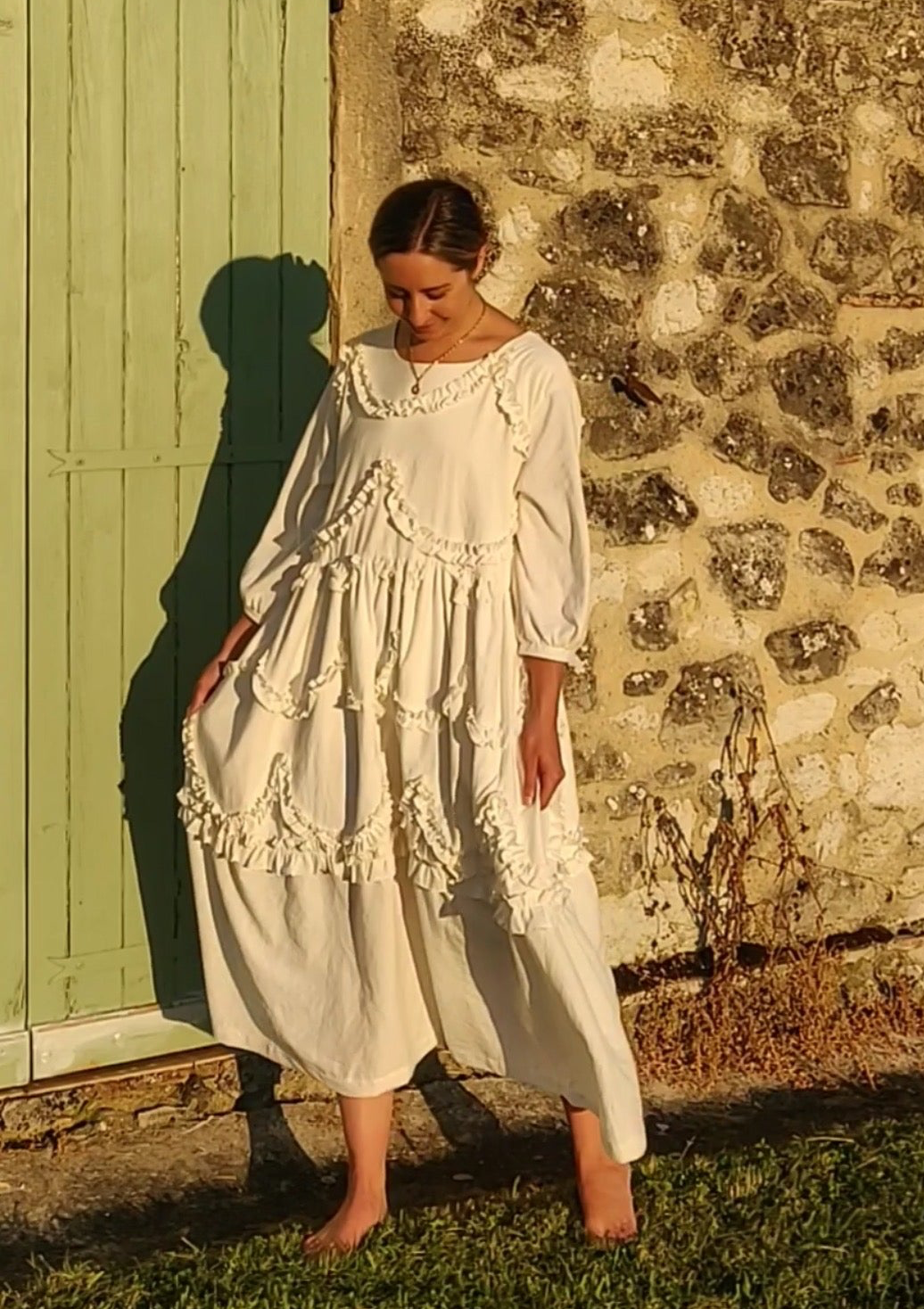 LA LUNE ☾ tie back smock dress