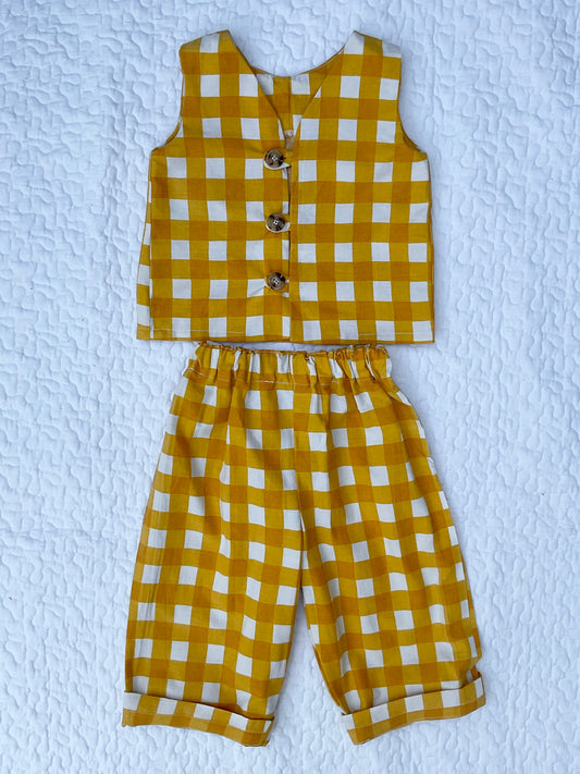 ‘Letty & Len’ gingham co-ord set