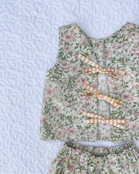 ‘Letty & Len’ floral linen co-ord set